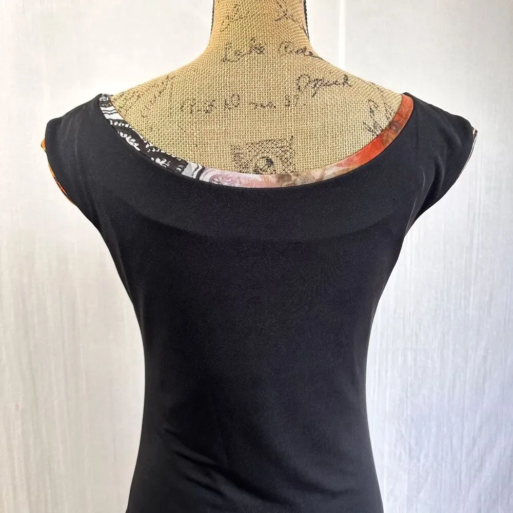 Creola Women's Black Stretch Sleeveless Sheath Dress Sz 6/42